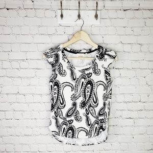 Anthropologie Deletta "Madrona" cap sleeve blouse